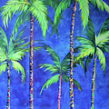 Colorful Family of Five Palms